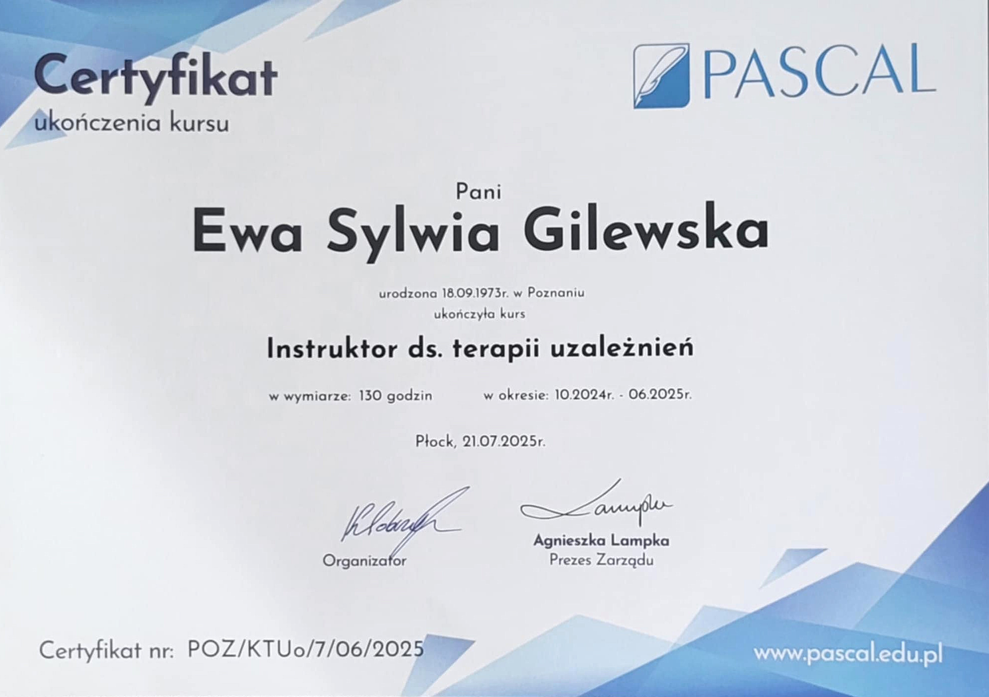 certyfikat pascal2